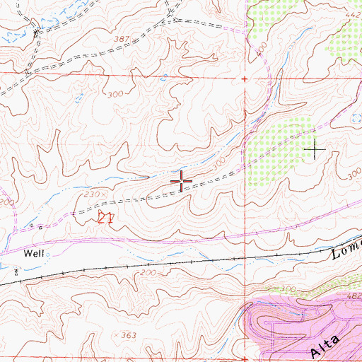 Topographic Map of Ivey Ranch Elementary School, CA
