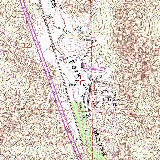Topographic Map of Lawrence Welk Resort Golf Course, CA