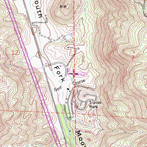 Topographic Map of Lawrence Welk Resort Village, CA