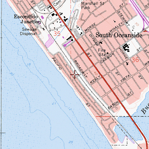 Topographic Map of Lions Club Park, CA