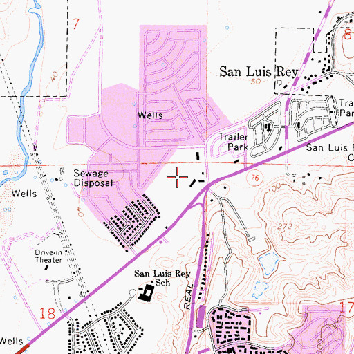 Topographic Map of Mission Shopping Center, CA