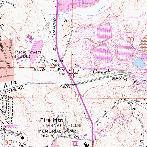 Topographic Map of Ocean Shores High School, CA