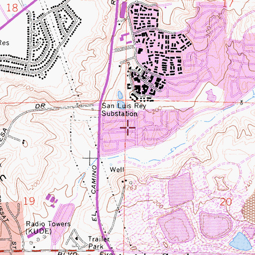 Topographic Map of Oceana, CA