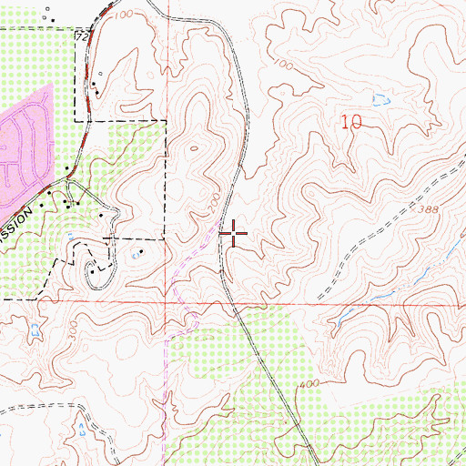 Topographic Map of Rancho del Oro Community Park, CA
