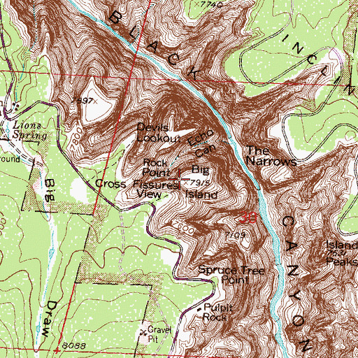 Topographic Map of Big Island, CO