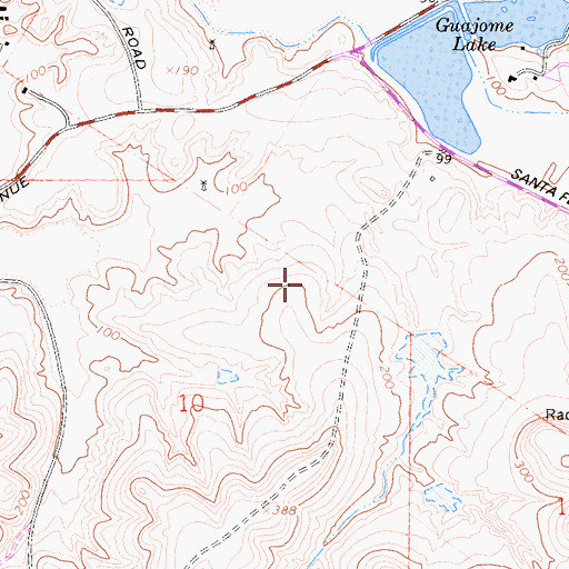 Topographic Map of Roosevelt Middle School, CA
