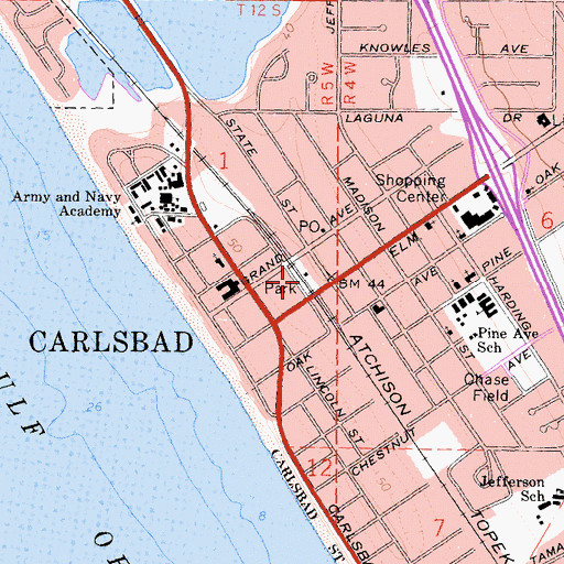 Topographic Map of Rotary Park, CA