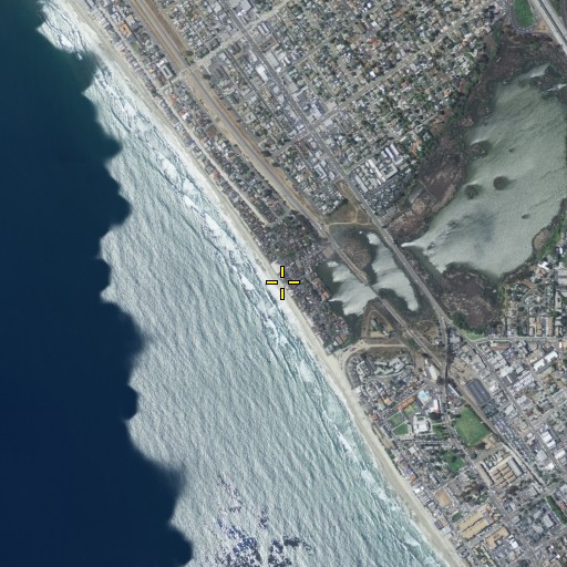 Aerial/Satellite Image of Saint Malo Beach, CA