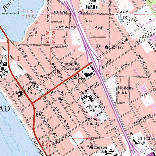Topographic Map of Saint Patricks Catholic Church, CA