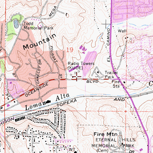 Topographic Map of Seventh Day Adventist Church, CA