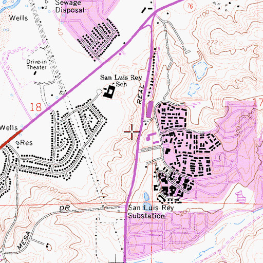 Topographic Map of Temple Solel, CA