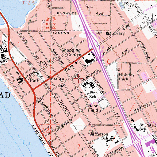 Topographic Map of Union Church, CA