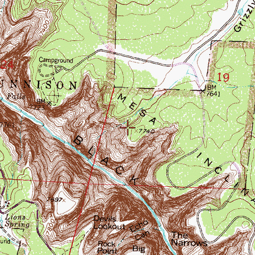Topographic Map of Mesa Inclinado, CO