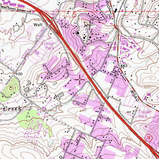 Topographic Map of Faith Chapel Pentecostal Church, CA