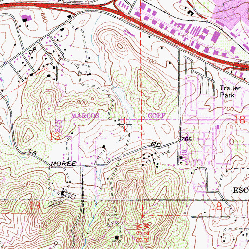 Topographic Map of Jacks Pond Park, CA