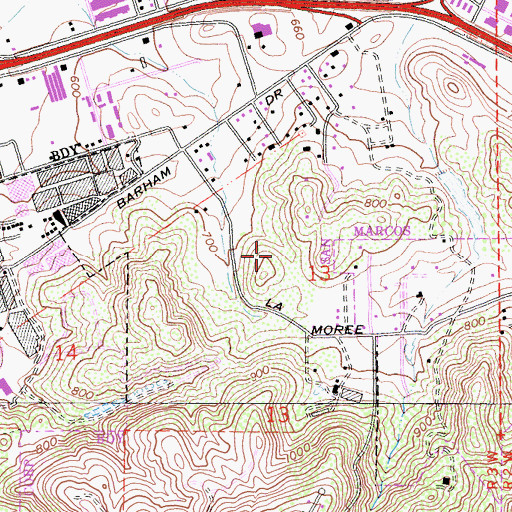 Topographic Map of Lake Moree Park, CA