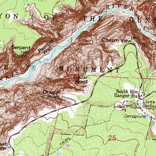 Topographic Map of Cedar Point, CO