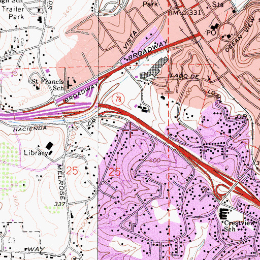 Topographic Map of Apostolic Assembly of God Church, CA