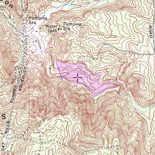 Topographic Map of Turner Lake, CA