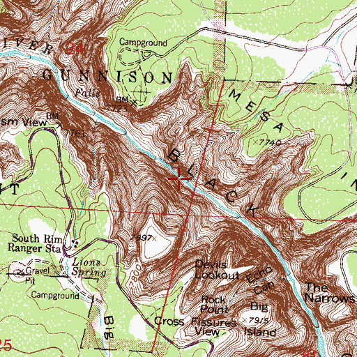 Topographic Map of Grizzly Gulch, CO