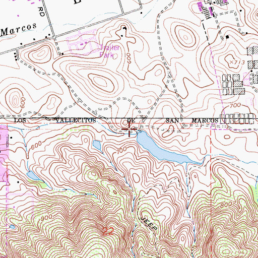 Topographic Map of Discovery Lake, CA