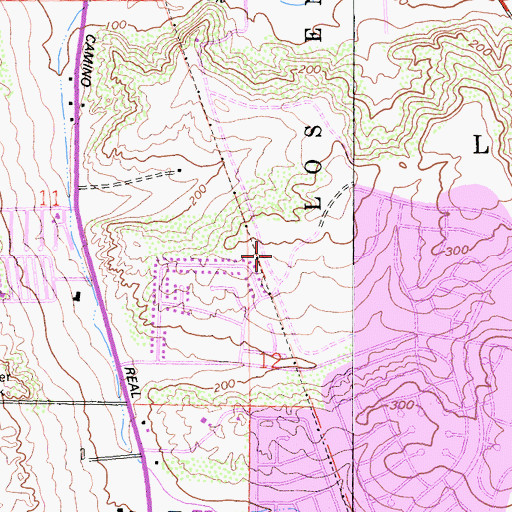 Topographic Map of Flora Vista Elementary School, CA