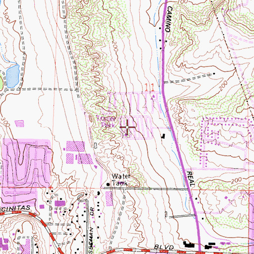 Topographic Map of Green Valley Mobile Estates, CA