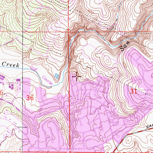 Topographic Map of La Costa Canyon Park, CA