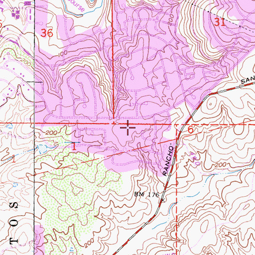 Topographic Map of La Costa Heights Elementary School, CA