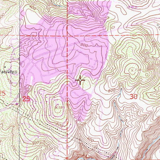 Topographic Map of La Costa Meadows-Fuerte Park, CA