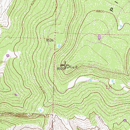 Topographic Map of Pine Ridge, CO