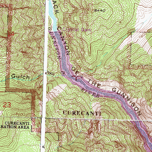 Topographic Map of Spring Gulch, CO