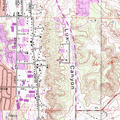 Topographic Map of San Dieguito Tennis Club, CA