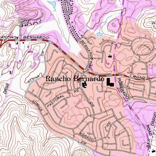 Topographic Map of Seven Oaks Community Center, CA