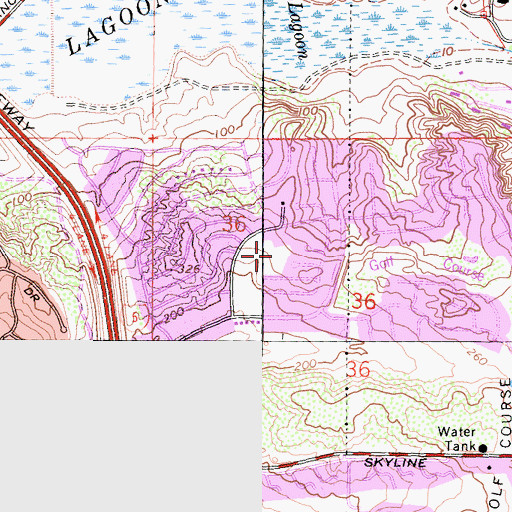 Topographic Map of Solano Vista Elementary School, CA