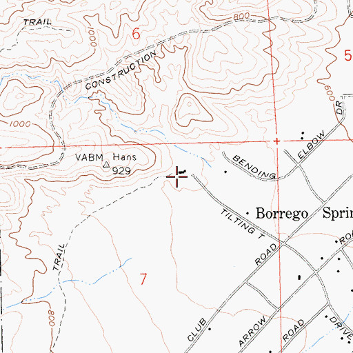 Topographic Map of The Galleria Shopping Center, CA