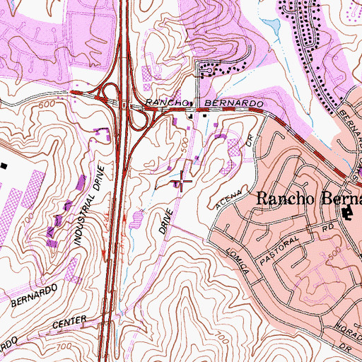 Topographic Map of The Plaza Shopping Center, CA