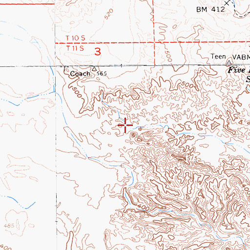 Topographic Map of Una Palma, CA