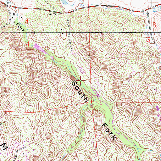 Topographic Map of Vista Valley Country Club, CA