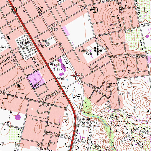 Topographic Map of Apostolic Christian Church, CA