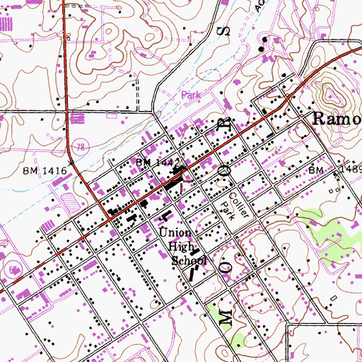 Topographic Map of Calvary Chapel, CA