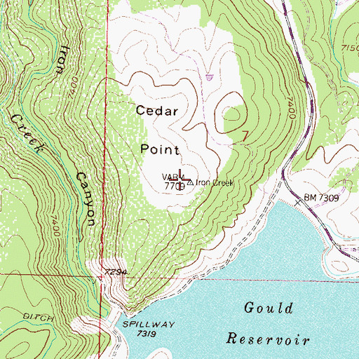 Topographic Map of Cedar Point, CO