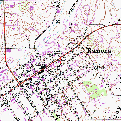Topographic Map of First Church of Christ Scientist, CA