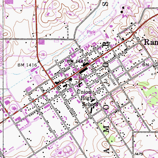 Topographic Map of First Congregational Church, CA