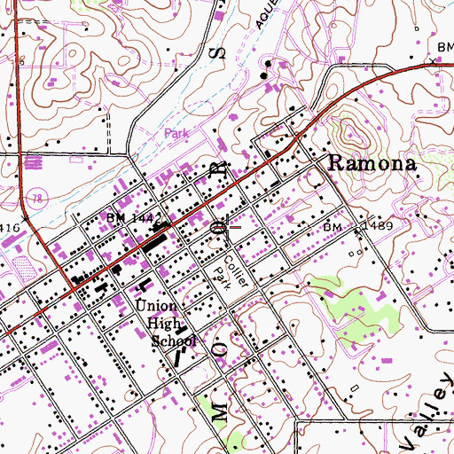 Topographic Map of Immaculate Heart of Mary Catholic Church, CA