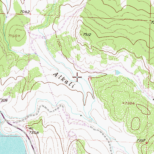 Topographic Map of Bull Creek, CO