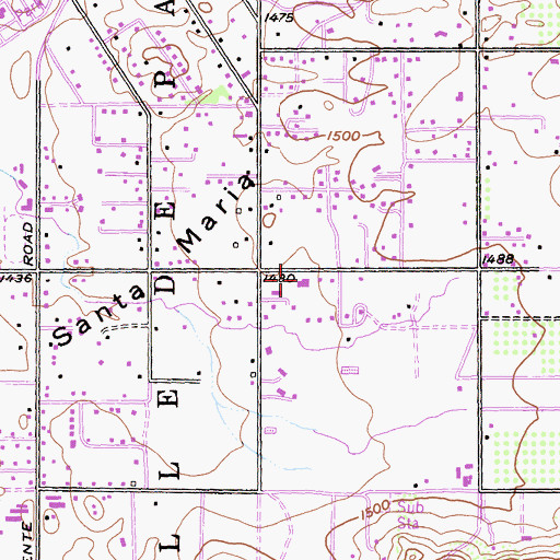 Topographic Map of Neighborhood Baptist Church, CA