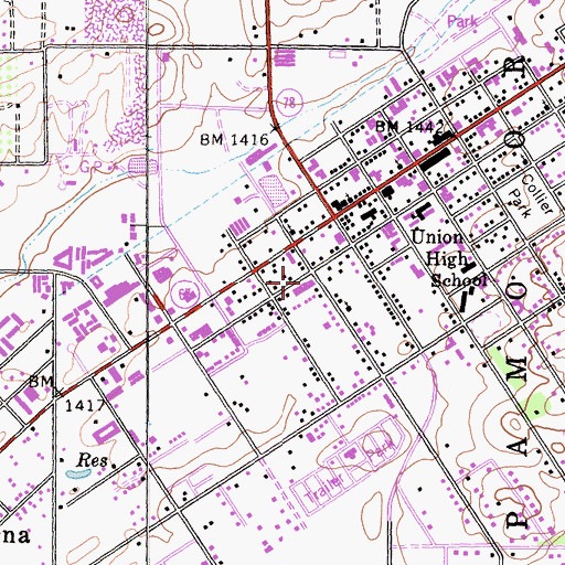 Topographic Map of Ramona Chamber of Commerce, CA