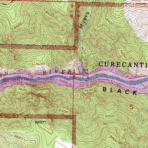 Topographic Map of Myers Gulch, CO