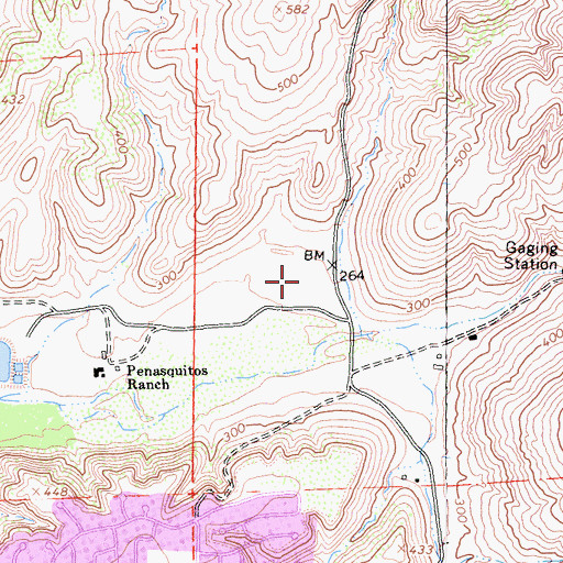 Topographic Map of Canyonside Community Park, CA